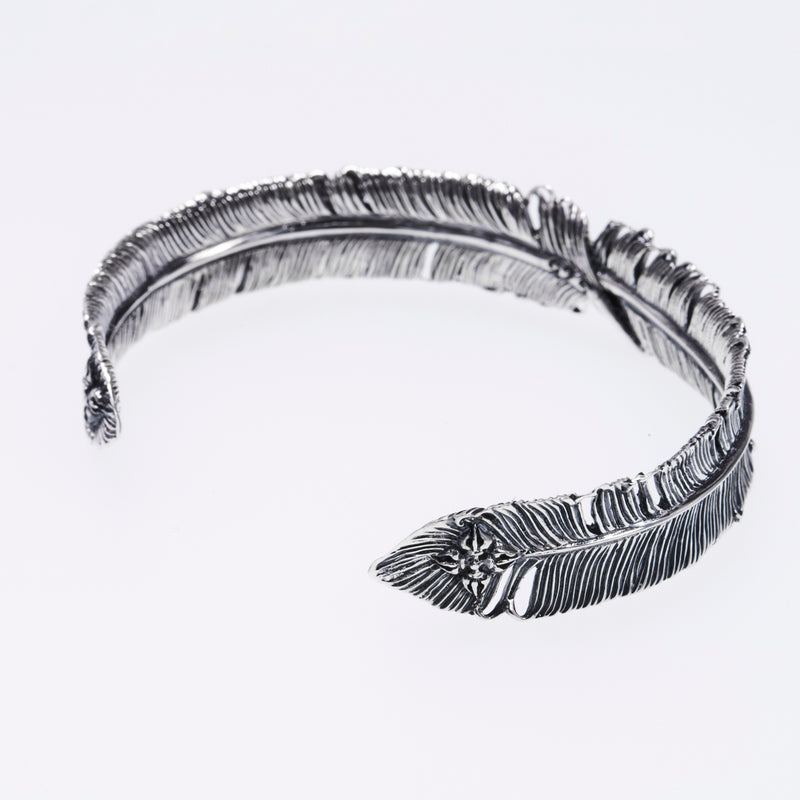 Phoenix Feather Bangle (L)-ZOCALO.JAPAN