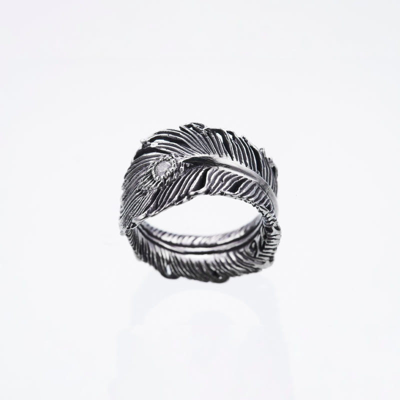 Phoenix Feather Baby Ring Pendant-ZOCALO.JAPAN
