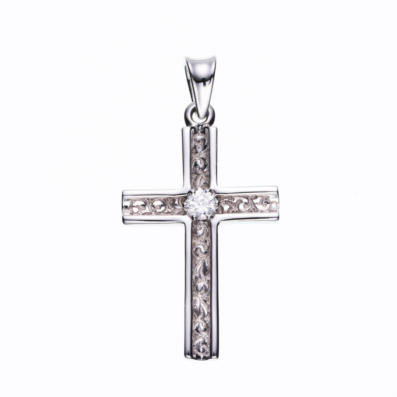 Trench Cross Pendant : L (White Finish)-ZOCALO.JAPAN