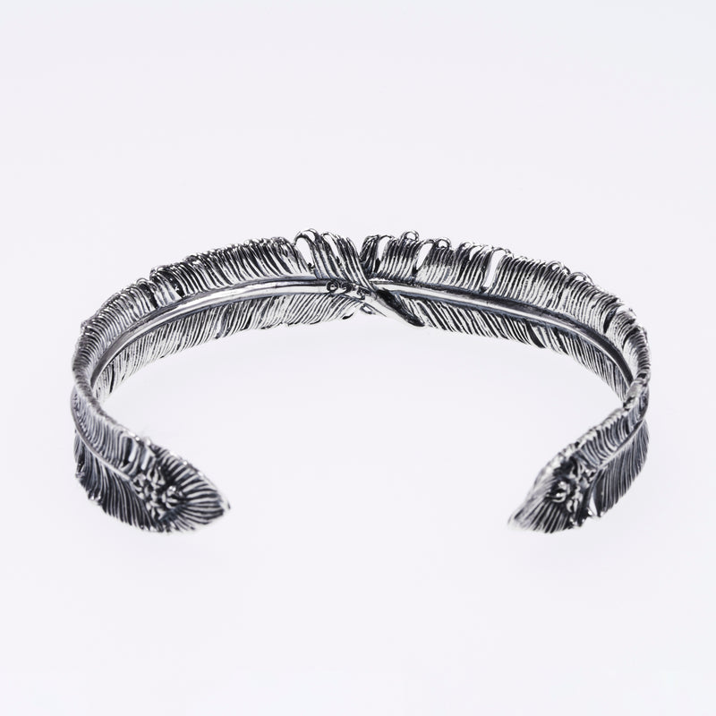 Phoenix Feather Bangle (L)-ZOCALO.JAPAN