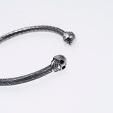 Tibetan Smile Skull Twist Bangle (L)-ZOCALO.JAPAN