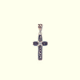 Trench Cross Charm : (White CZ)-ZOCALO.JAPAN