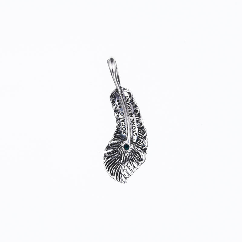 Phoenix Tail Feather Charm : (Blue Diamond)-ZOCALO.JAPAN