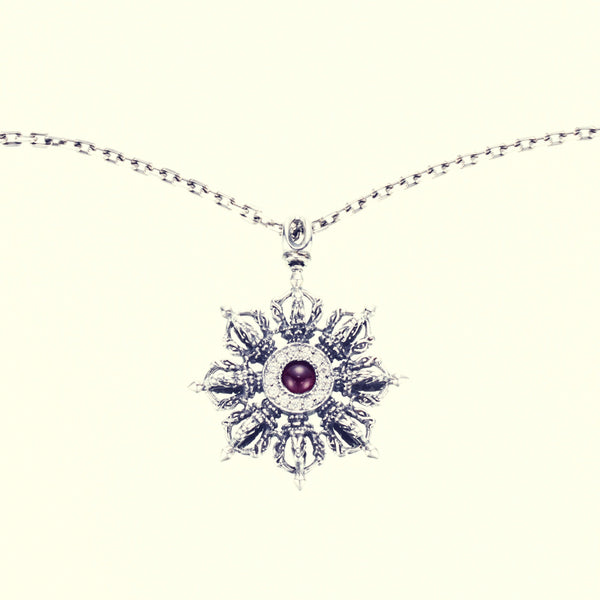 Wheel Dorje : S (Garnet) : Necklace Chain Set-ZOCALO.JAPAN