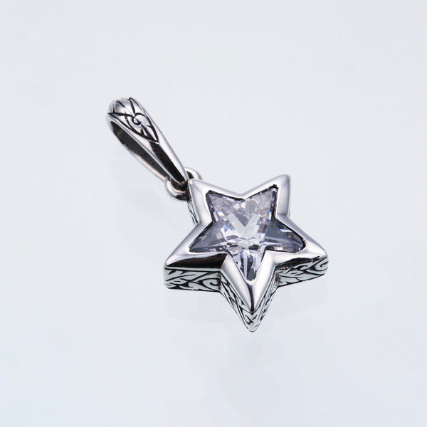 Jeweled Ivy Star Pendant : (White CZ)-ZOCALO.JAPAN
