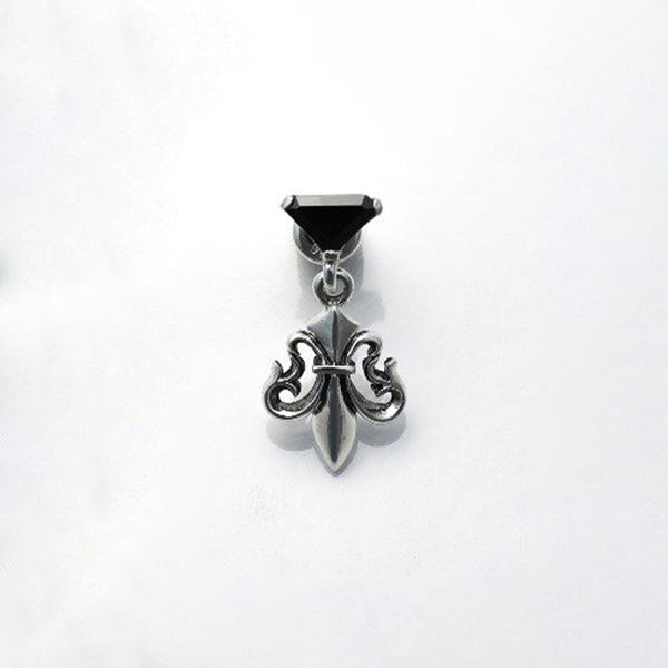 Hung Lily Stud : Black CZ-ZOCALO.JAPAN