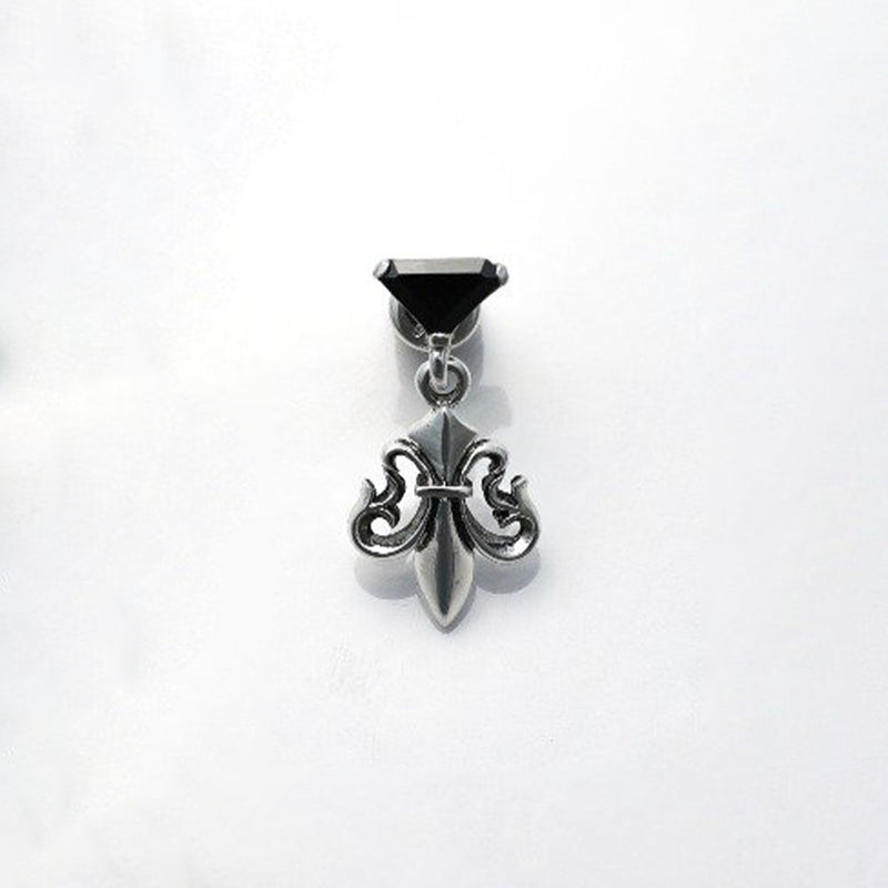 Hung Lily Stud : Black CZ-ZOCALO.JAPAN