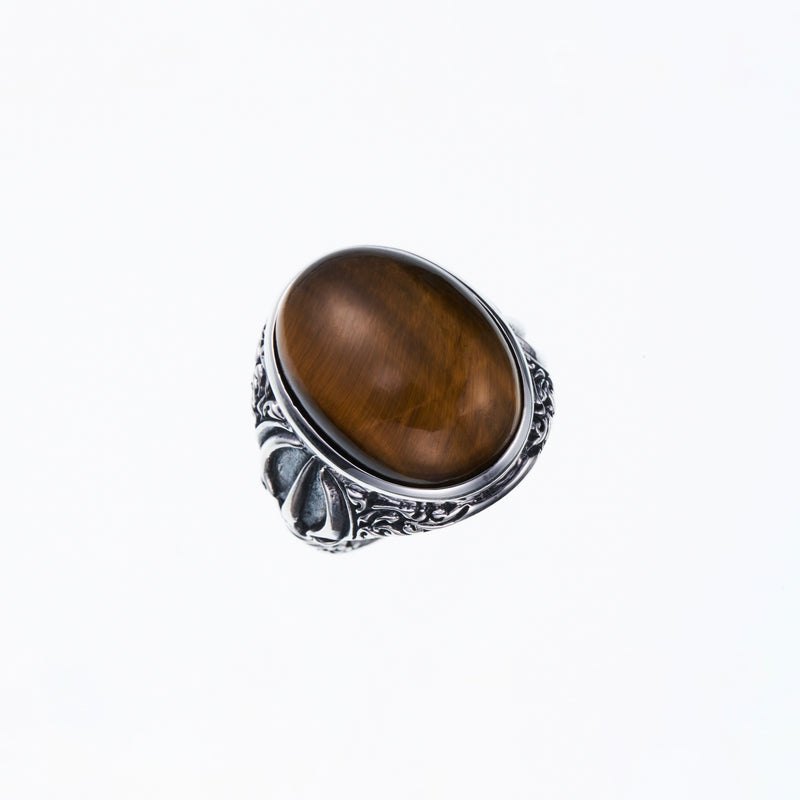 Dorje Stone Ring (Tiger Eye)-ZOCALO.JAPAN