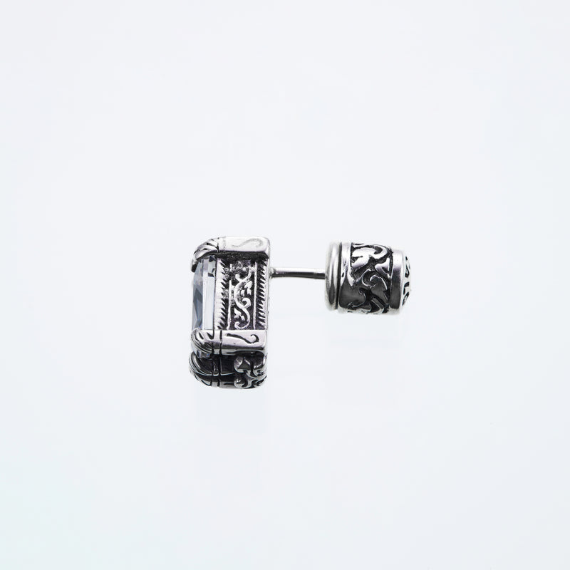 Islamic Ear Stud : (White CZ)-ZOCALO.JAPAN