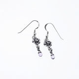 Jeweled Rose Hook Stud : (Amethyst)-ZOCALO.JAPAN