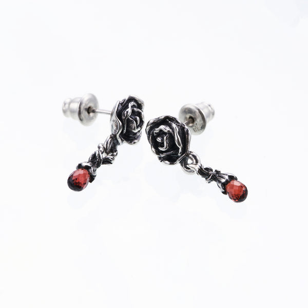 Jeweled Rose Stud : (Garnet)-ZOCALO.JAPAN