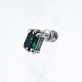 Islamic Ear Stud : (Green Quartz)-ZOCALO.JAPAN