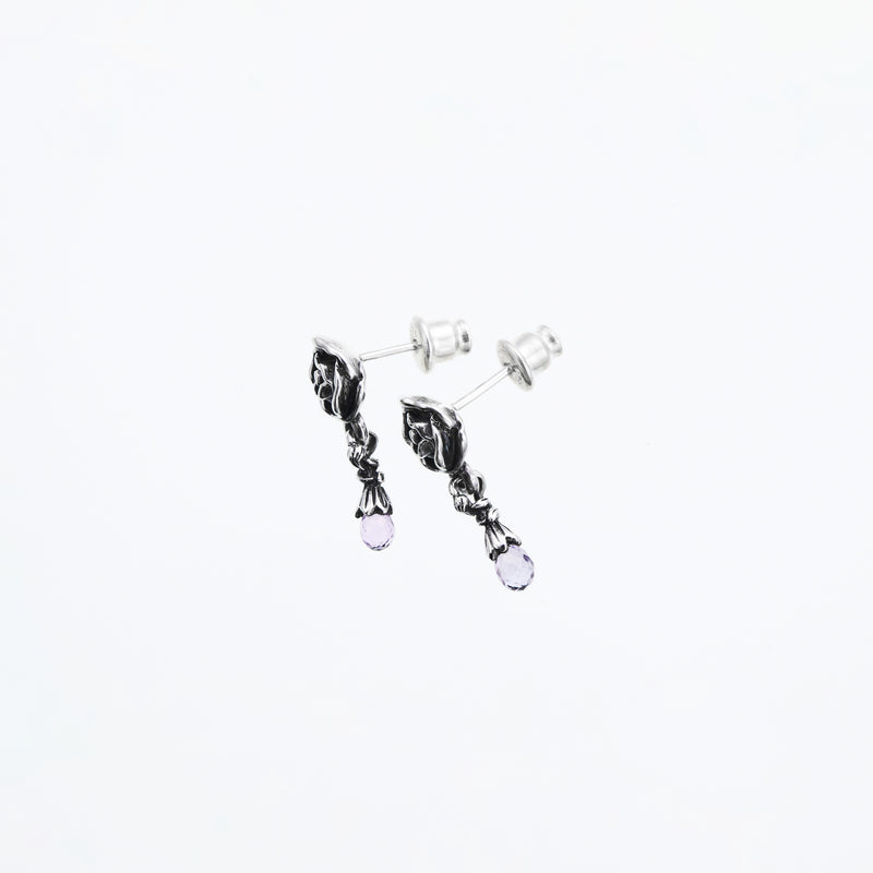 Jeweled Rose Stud : (Amethyst)-ZOCALO.JAPAN