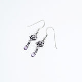 Jeweled Rose Hook Stud : (Amethyst)-ZOCALO.JAPAN