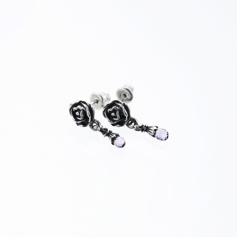 Jeweled Rose Stud : (Amethyst)-ZOCALO.JAPAN