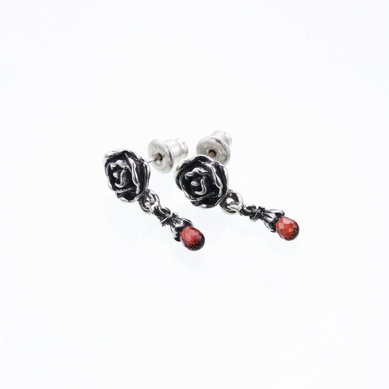 Jeweled Rose Stud : (Garnet)-ZOCALO.JAPAN