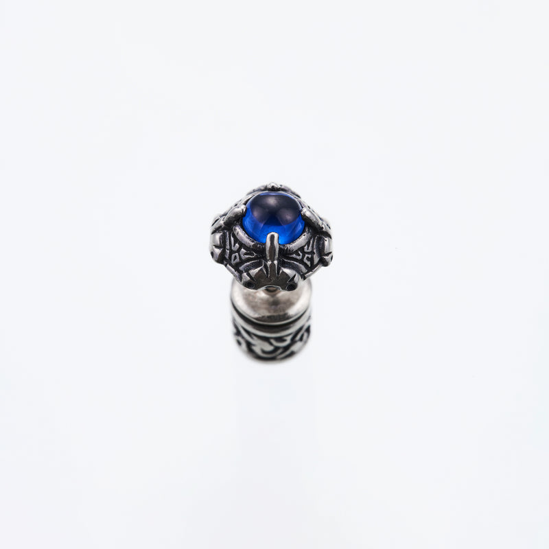 Islamic Round Stud : (Sapphire color)-ZOCALO.JAPAN