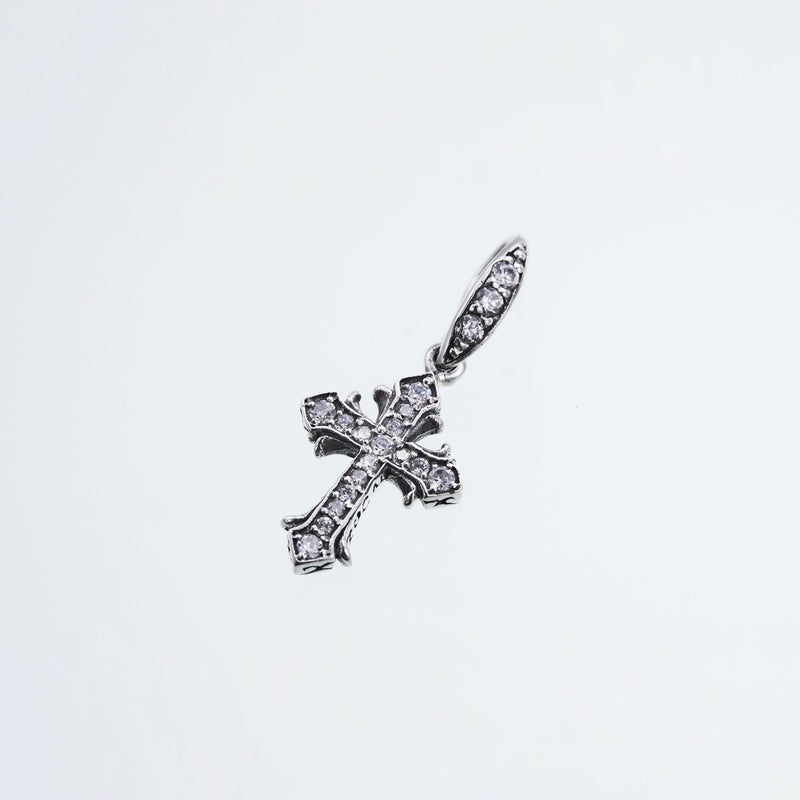 Lily Cross Hook Stud : (White CZ)-ZOCALO.JAPAN